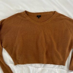 Rust balloon sleeve sweater